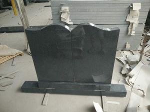 Carving Padang Dark Grey Granite Ogee Headstones