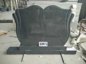 Carving Padang Dark Grey Granite Ogee Headstones