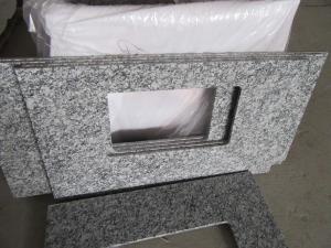 Custom Precut Spray White Wave Granite Countertop