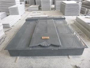 G654 Dark Grey Granite Hungary Style Cemetery Monuments