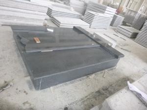 G654 Dark Grey Granite Hungary Style Cemetery Monuments