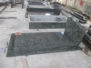 Olive Green Granite French Style Cemetery Gravestones