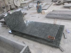Olive Green Granite French Style Cemetery Gravestones