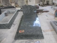 Olive Green Granite French Style Cemetery Gravestones