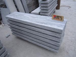 Nero Santiago Landscape Grey Granite Corner Kerb Stones