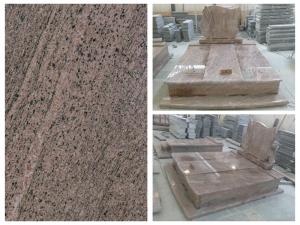 China California Red Granite Poland Single Gravestone