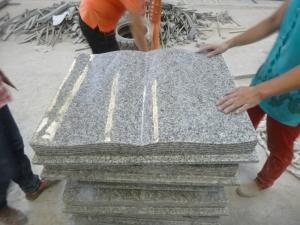 G623 Grey Granite Tombstone Cemetery Book Headstone
