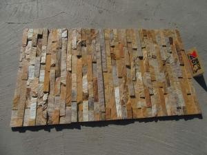 Oyster Split Natural Golden Wood Slate Wall Tiles