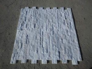 Natural Split White Quartz Slate Tiles Kitchen Backsplash