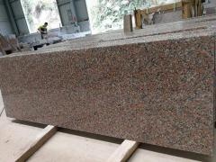 Polished Begonia Red Granite Straight Edge Countertop