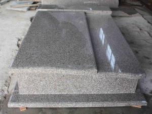 Wulian Red Flower Granite Memorials Poland Design Tombstone