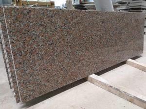 Polished Begonia Red Granite Straight Edge Countertop