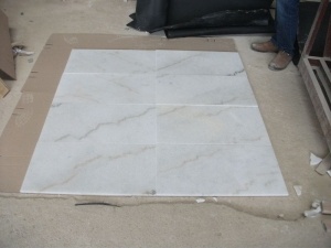 Guangxi White Marble Paving Stone Panel Covering Tiles