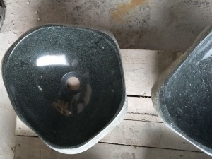 Polished Natural River Stone Bowl Bathroom Wash Sink