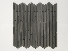 Andesite Black Basalt Mosaic Tile Indoor Wall