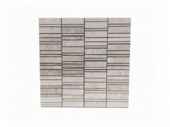 Wooden White Marble Mosaic Tile
