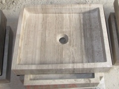 Grey Marble Square Wash Sink Basin