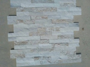 Golden Silk White Split Quartzite Culture Stone Venee