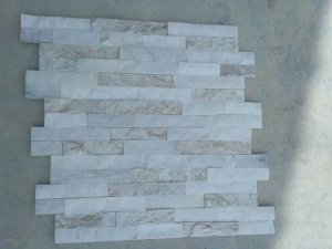 Golden Silk White Split Quartzite Culture Stone Venee