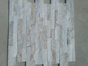 Golden Silk White Split Quartzite Culture Stone Venee