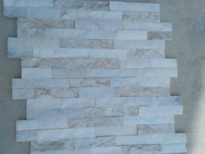 Golden Silk White Split Quartzite Culture Stone Venee
