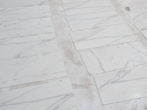 Calacatta White Marble Tile Wall Panel Flooring Pattern