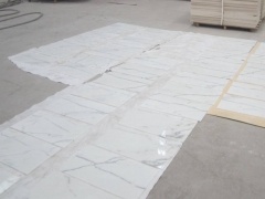 Calacatta White Marble Tile Wall Panel Flooring Pattern