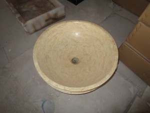 Giallo Atlantide Marble Bowls Round Counter Top Basin