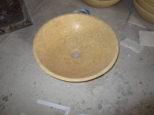 Giallo Atlantide Marble Bowls Round Counter Top Basin