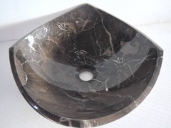 Polished Dark Emperador Marble Sink Vanity Basins