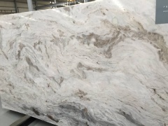 Polished Alice White Marble Slabs Floor Covering Panel