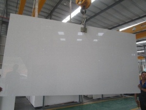 White Galaxy Artificial Quartz Slabs Bathroom Wall Covering