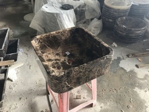 Emperador Dark Marble Kitchen Wash Basin Vanity Sink