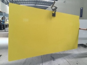 Pure Yellow Artificial Quartz Stone Counter Tops Slabs