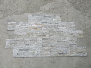 Wooden White Quartzite Culture Stone Wall Veneer