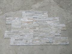 Wooden White Quartzite Culture Stone Wall Veneer