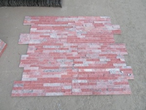 Pink Quartzite Culture Stone Stacked Feature Wall Vaneer