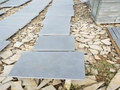 Hainan Grey Basalt Exterior Wall Cladding Honed Floor Tile