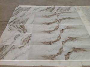 China Castro White Marble Arabescato Venato Polished Slab Tile Cut to Size Project