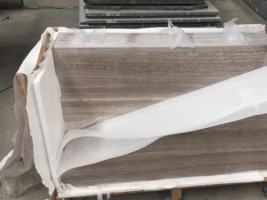 China New Wooden Grey Vein Marble Slabs Tiles