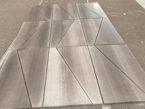 China New Wooden Grey Vein Marble Slabs Tiles