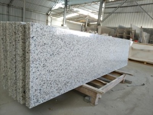 China Bala Flower White Granite Slab Tile For Project