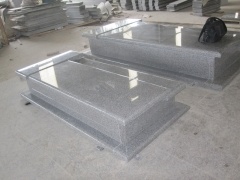 G650 China Granite Memorials Hungary Design Tombstone