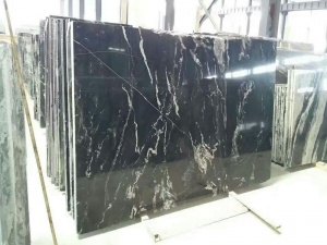 Polished Chinese Black Royal Ballets Granite Slabs