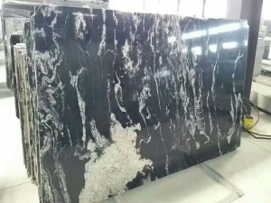 Polished Chinese Black Royal Ballets Granite Slabs