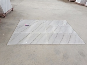 Chinese Carrara Guangxi White Marble Tiles