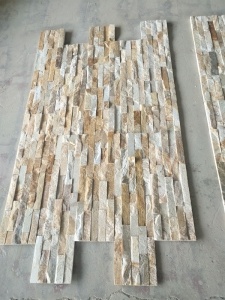 China Rust Slate Stacked Yellow Veneer Cultured Stone