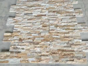 China Rust Slate Stacked Yellow Veneer Cultured Stone