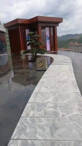 China New Viscount Shanshui White Granite Tiles