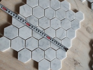 White Italy Cararra Marble Mosaic Tiles